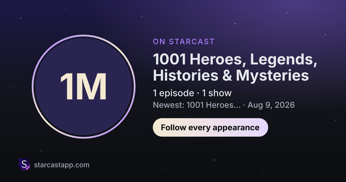 The preview card for 1001 Heroes, Legends, Histories & Mysteries