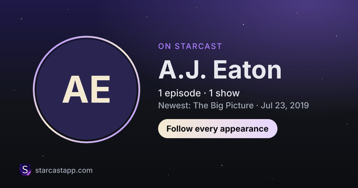 The preview card for A.J. Eaton