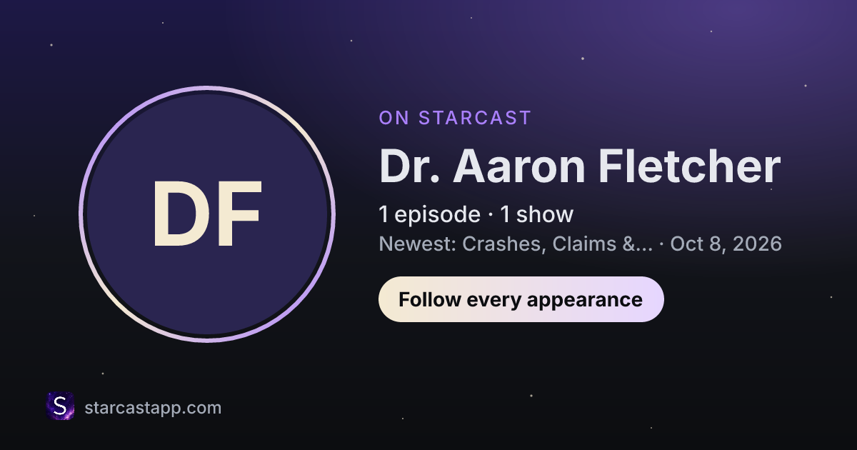 The preview card for Dr. Aaron Fletcher