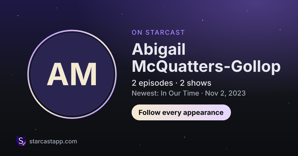 The preview card for Abigail McQuatters-Gollop