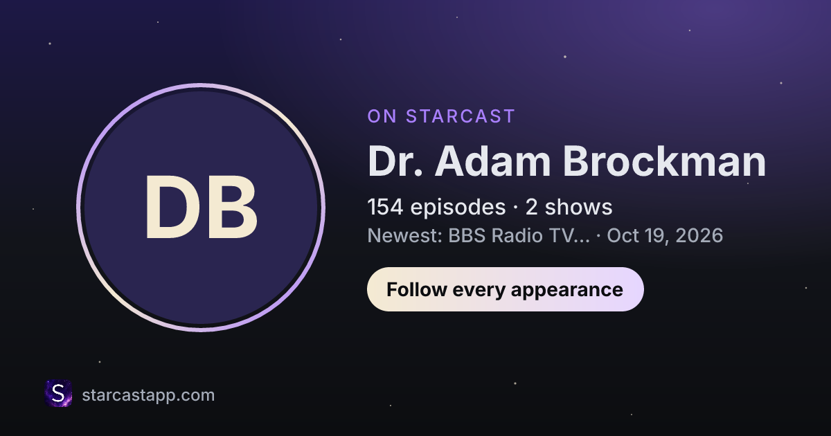 The preview card for Dr. Adam Brockman