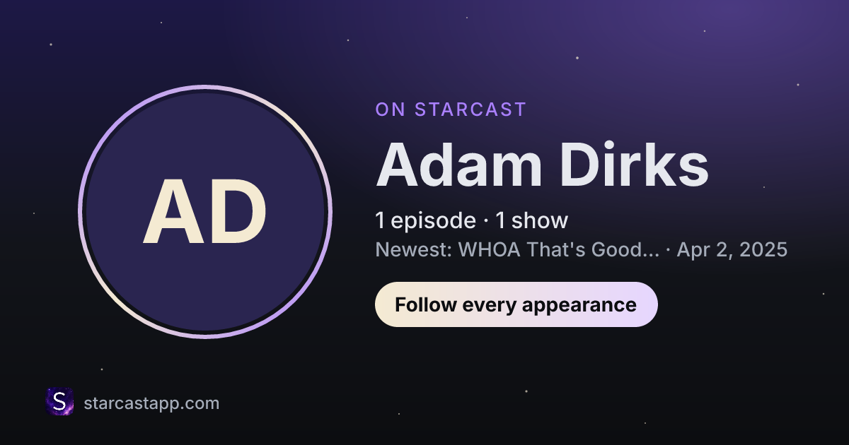 The preview card for Adam Dirks