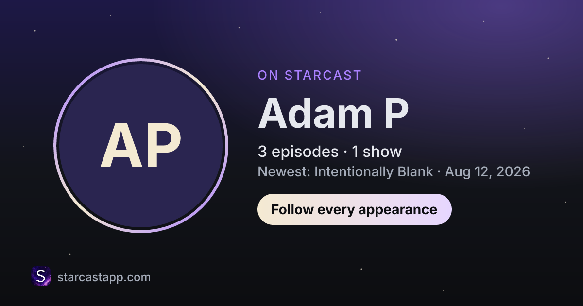 The preview card for Adam P
