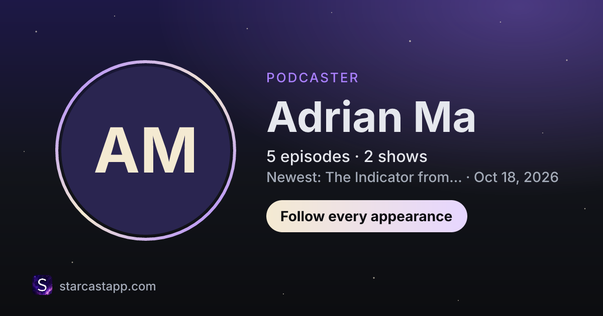 The preview card for Adrian Ma