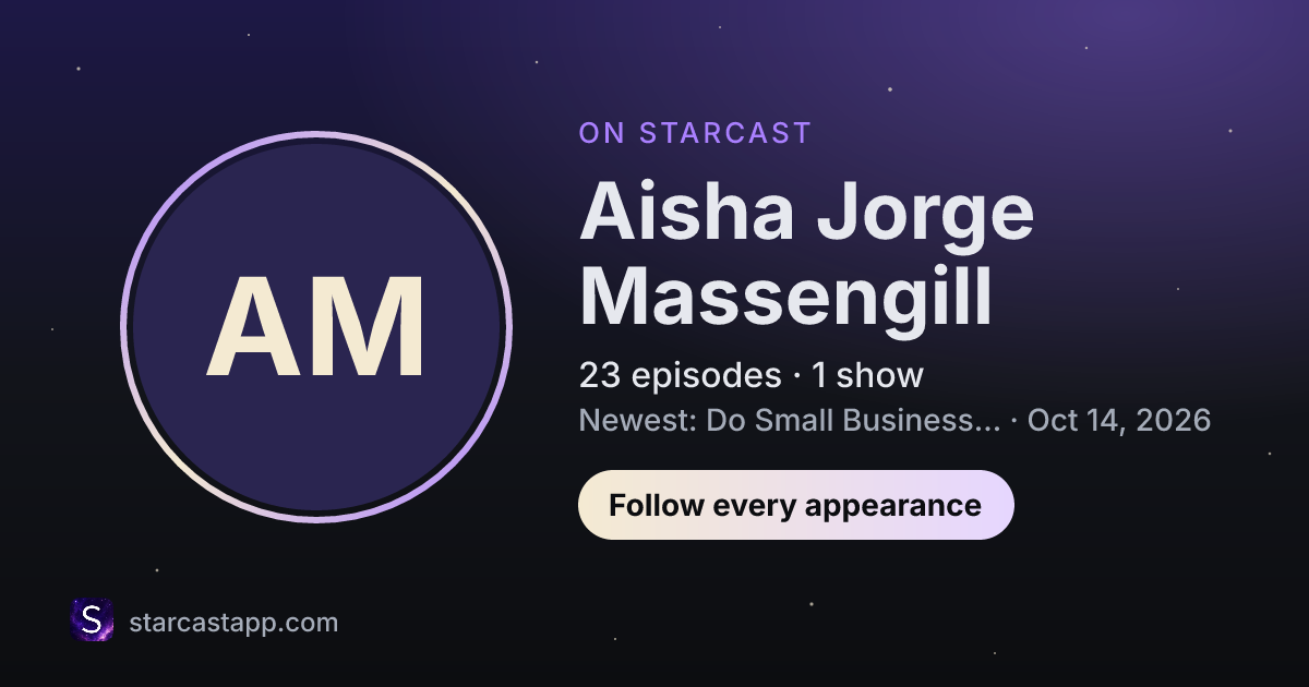 The preview card for Aisha Jorge Massengill
