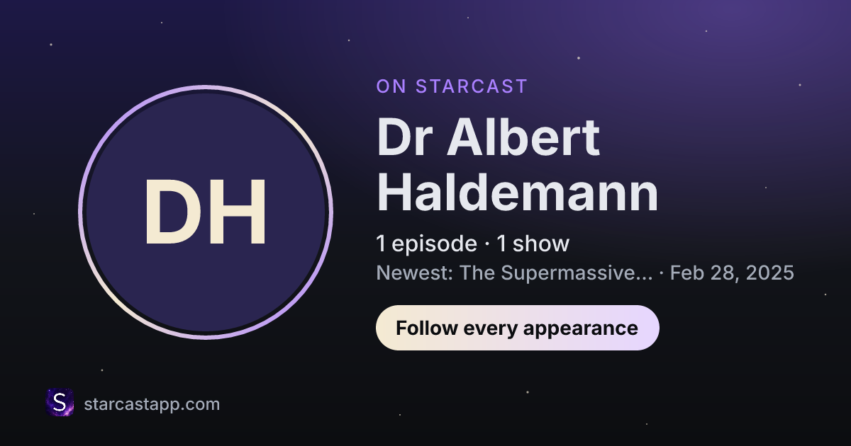 The preview card for Dr Albert Haldemann