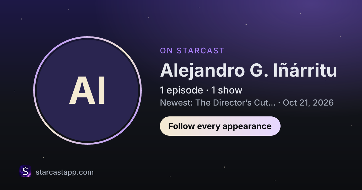 The preview card for Alejandro G. Iñárritu