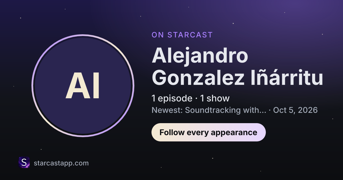 The preview card for Alejandro Gonzalez Iñárritu