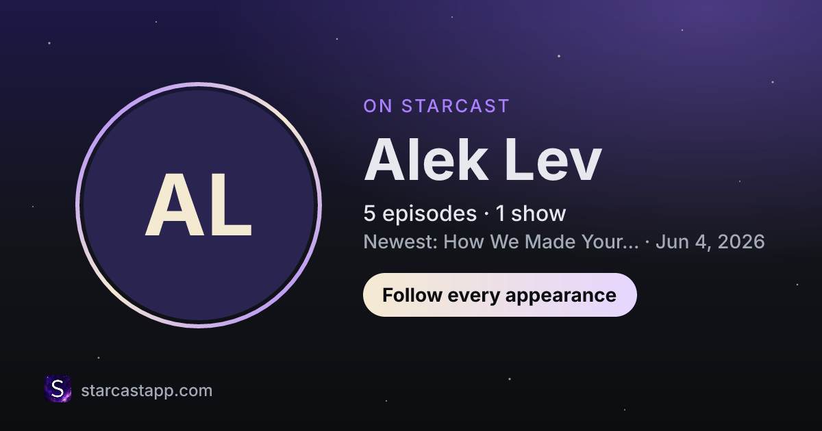 The preview card for Alek Lev