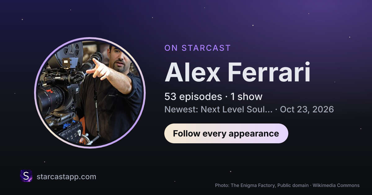 The preview card for Alex Ferrari