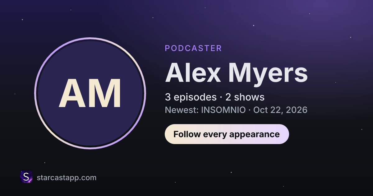 The preview card for Alex Myers