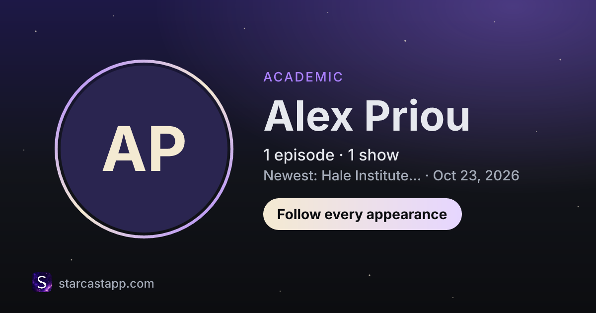 The preview card for Alex Priou