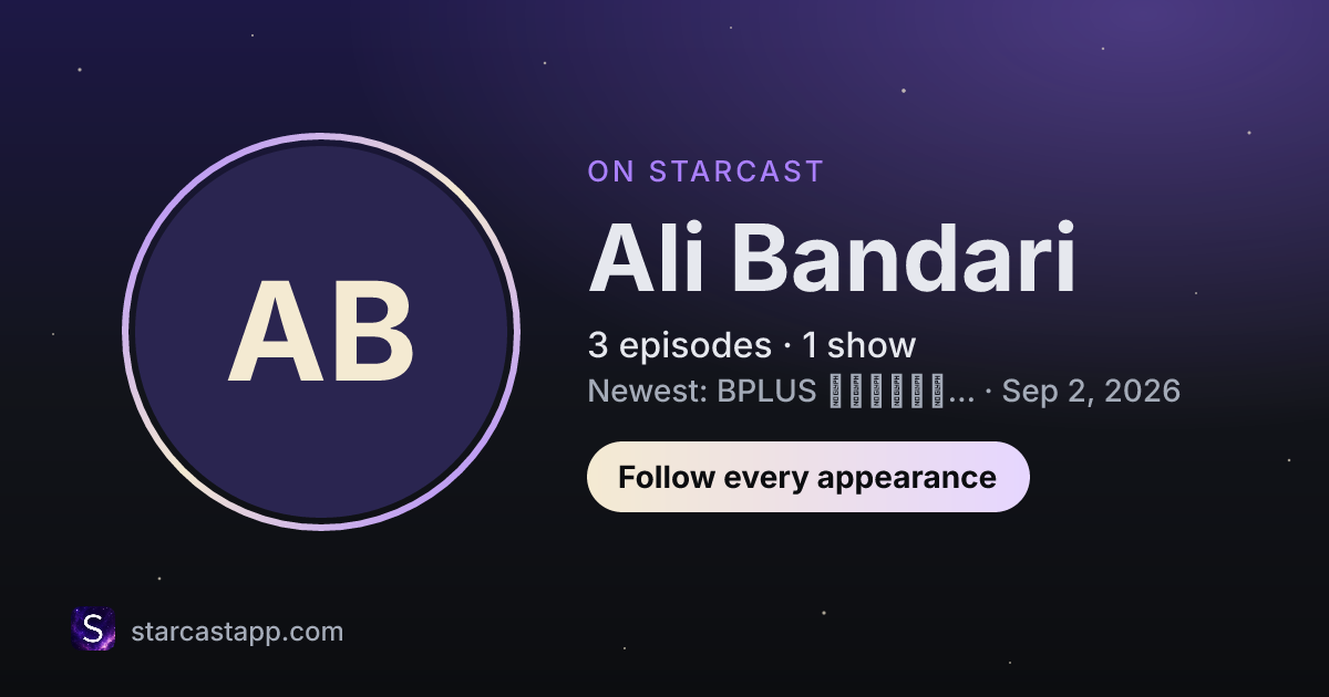 The preview card for Ali Bandari