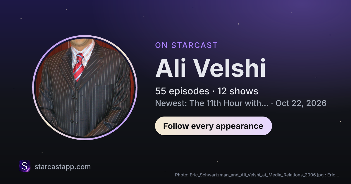 The preview card for Ali Velshi