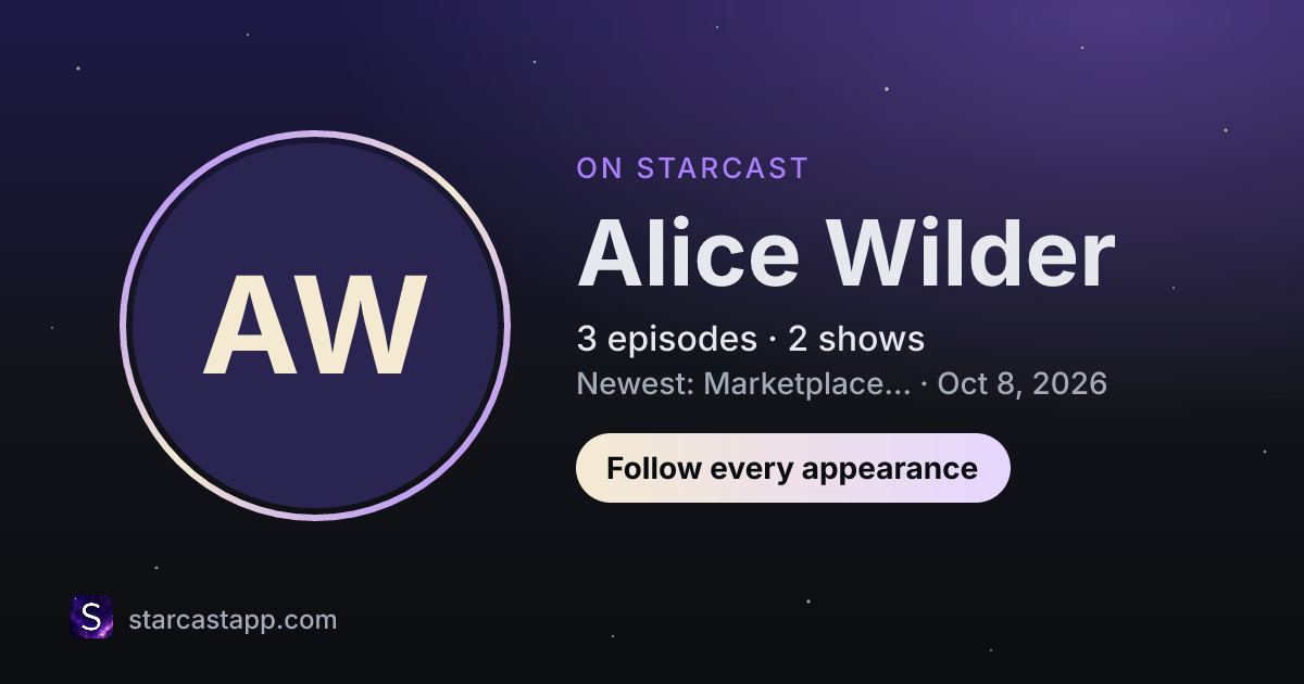 The preview card for Alice Wilder