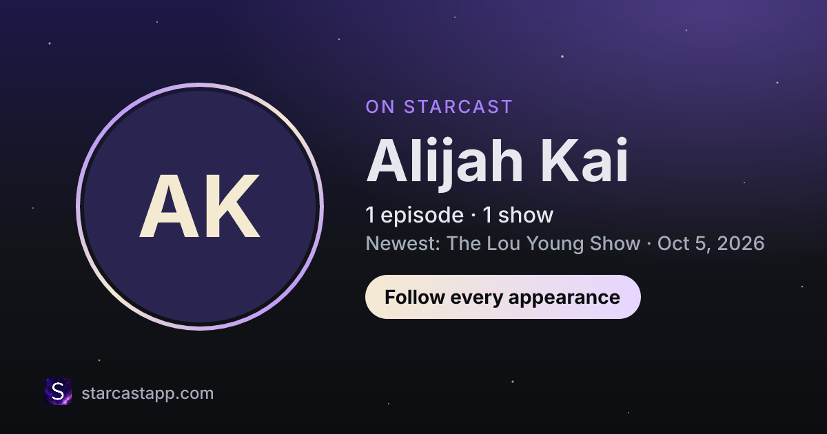 The preview card for Alijah Kai