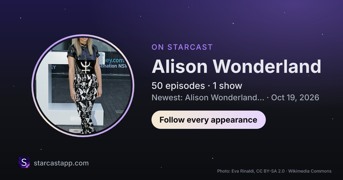 The preview card for Alison Wonderland