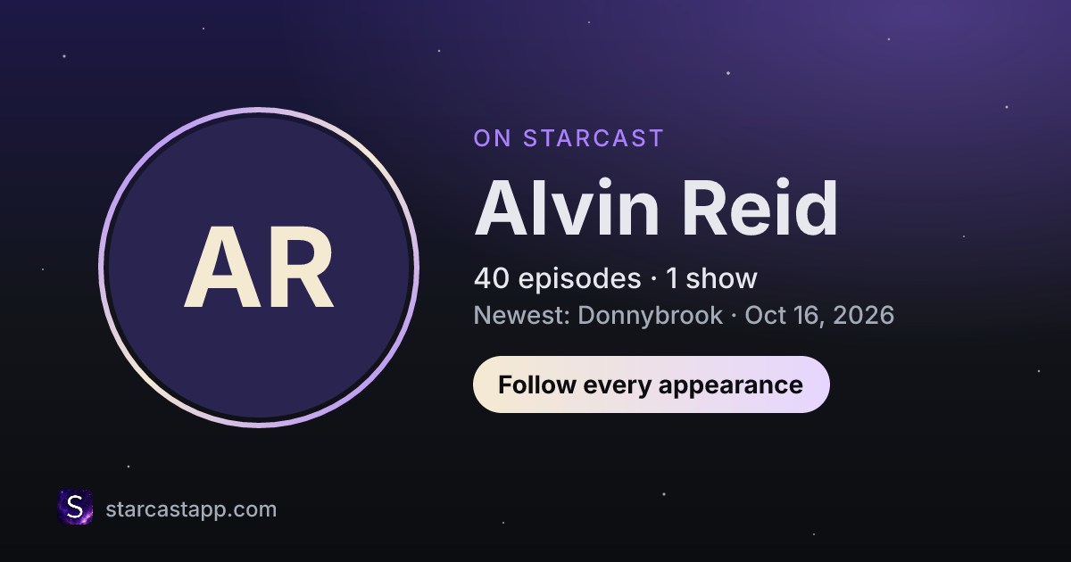The preview card for Alvin Reid
