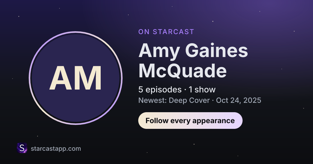 The preview card for Amy Gaines McQuade