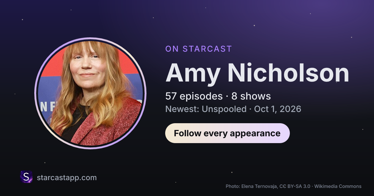 The preview card for Amy Nicholson