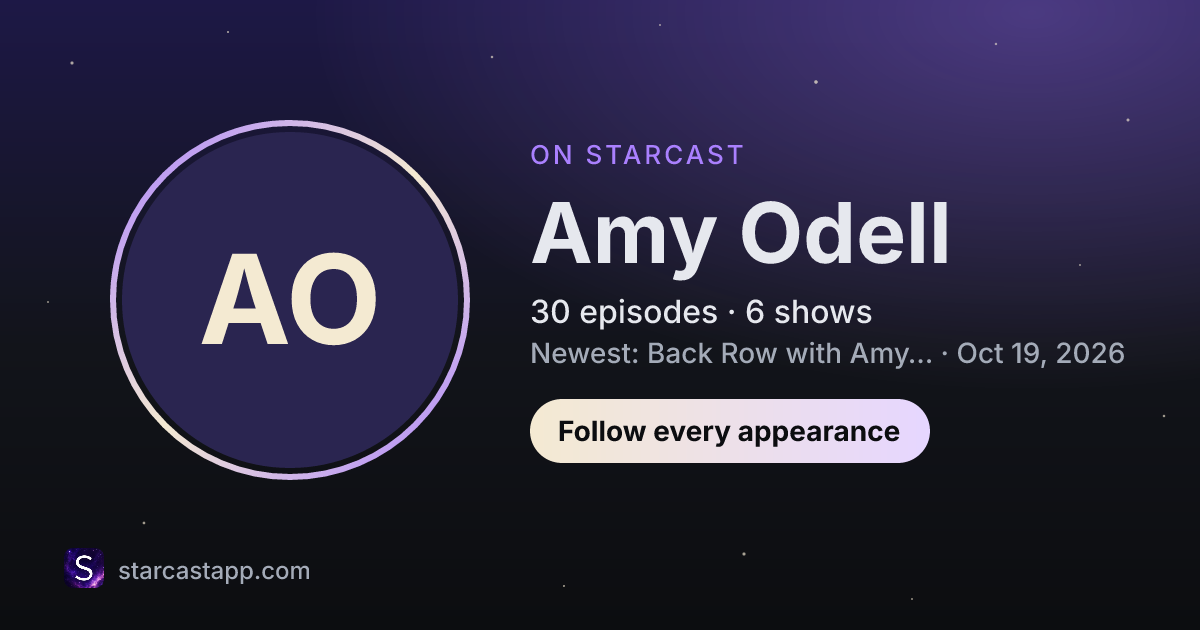 The preview card for Amy Odell