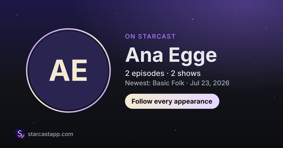 The preview card for Ana Egge