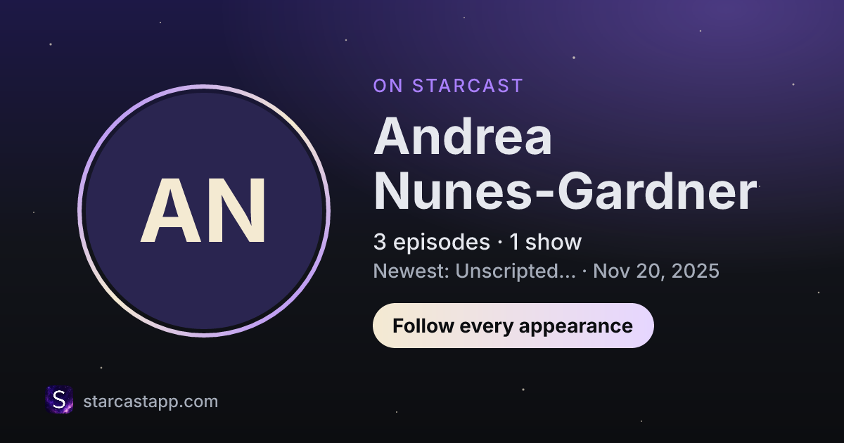 The preview card for Andrea Nunes-Gardner
