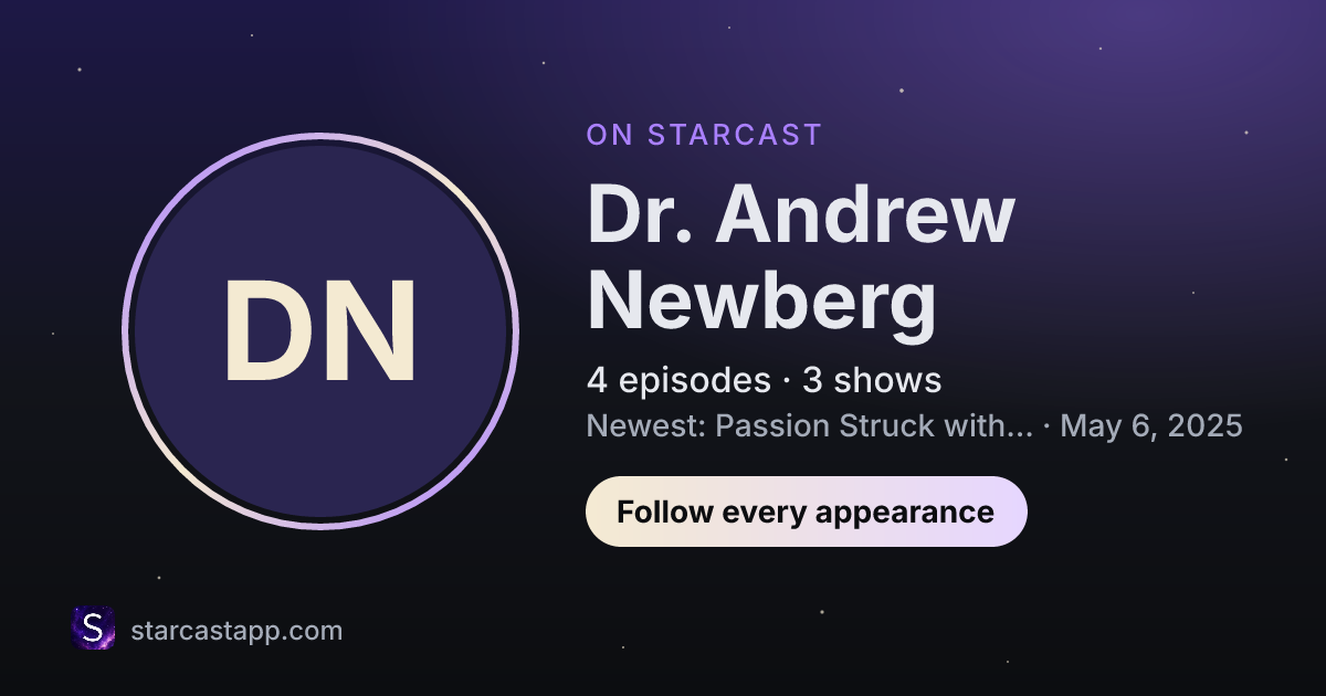 The preview card for Dr. Andrew Newberg