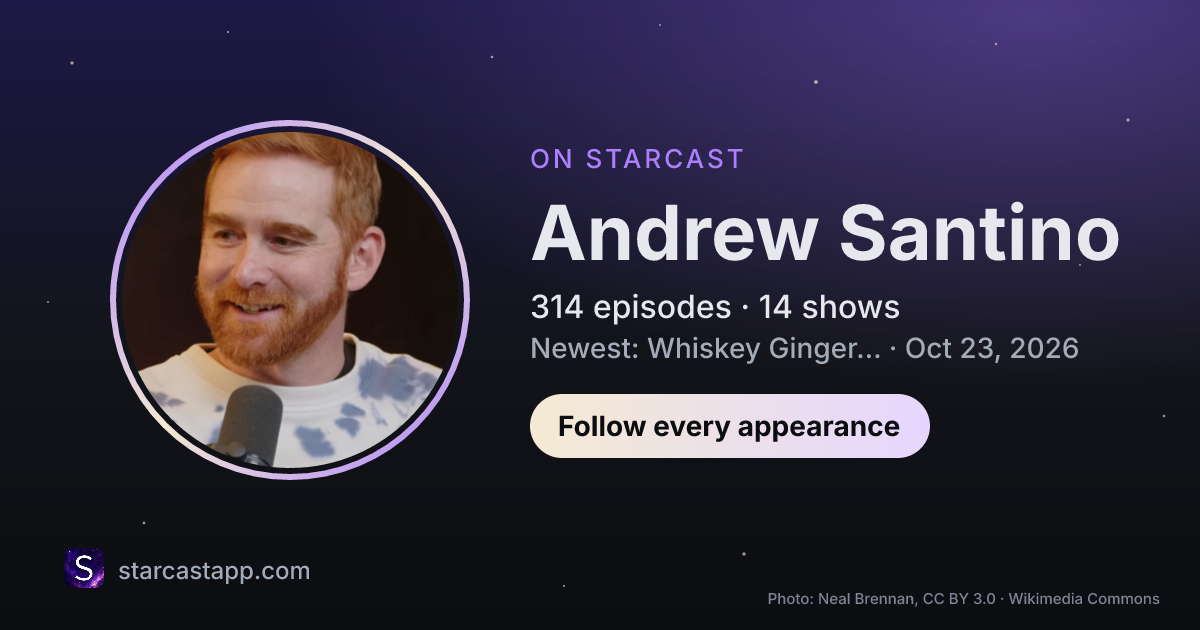 The preview card for Andrew Santino
