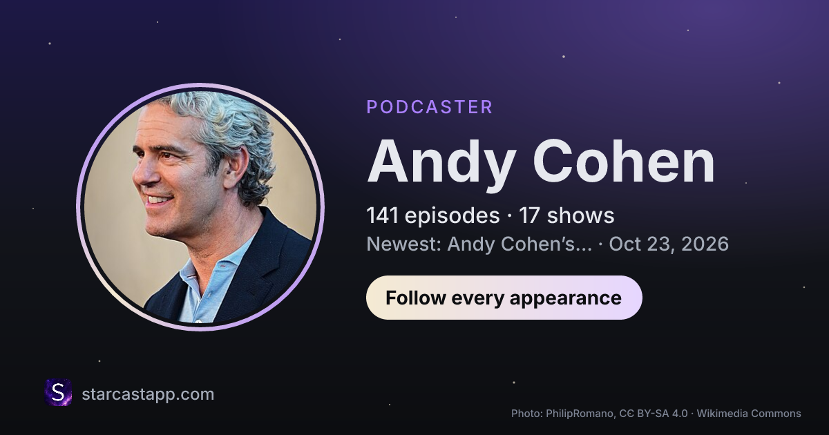 The preview card for Andy Cohen