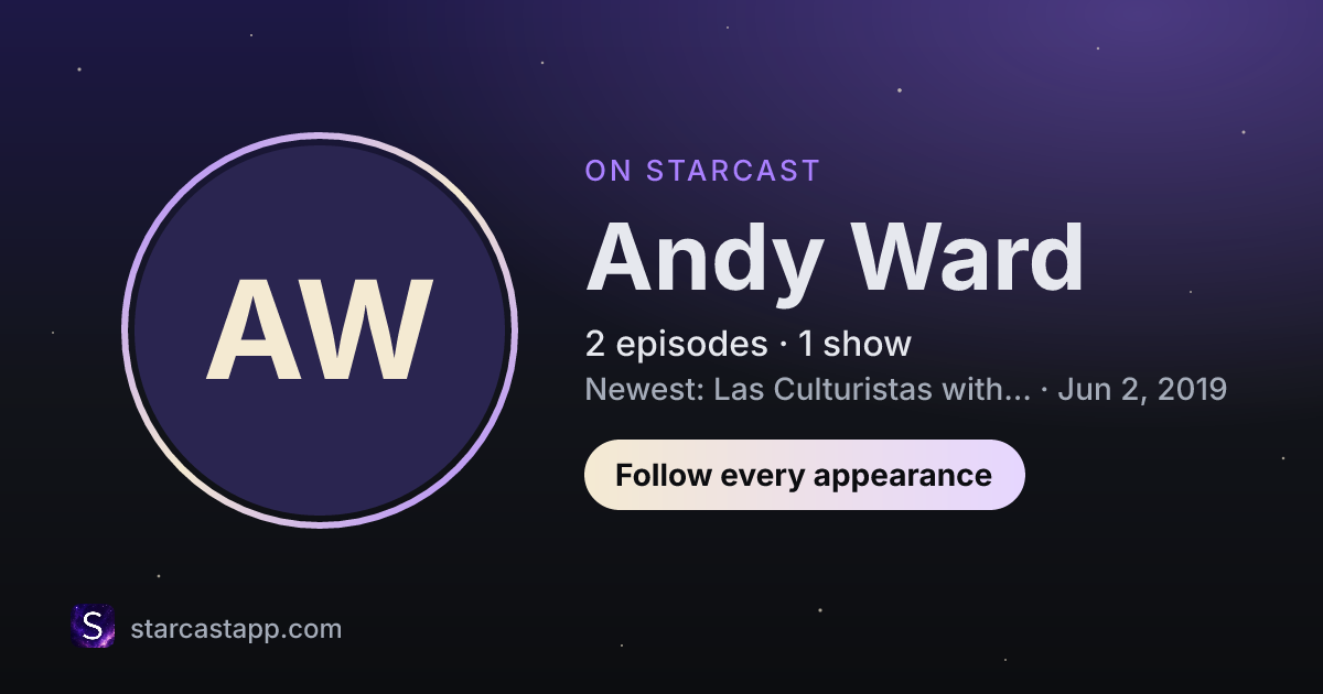 The preview card for Andy Ward