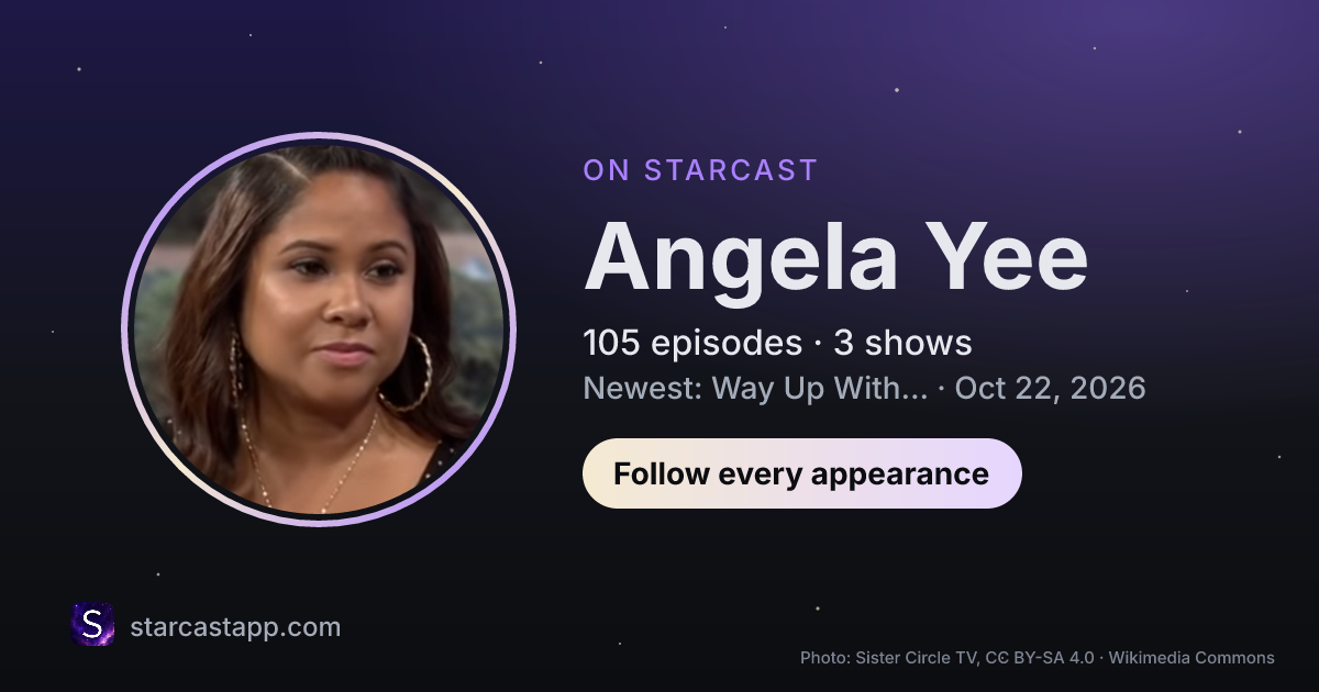 The preview card for Angela Yee