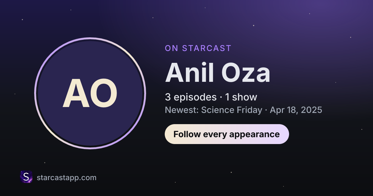 The preview card for Anil Oza