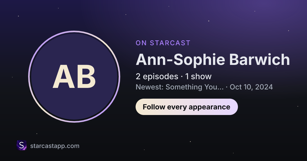 The preview card for Ann-Sophie Barwich