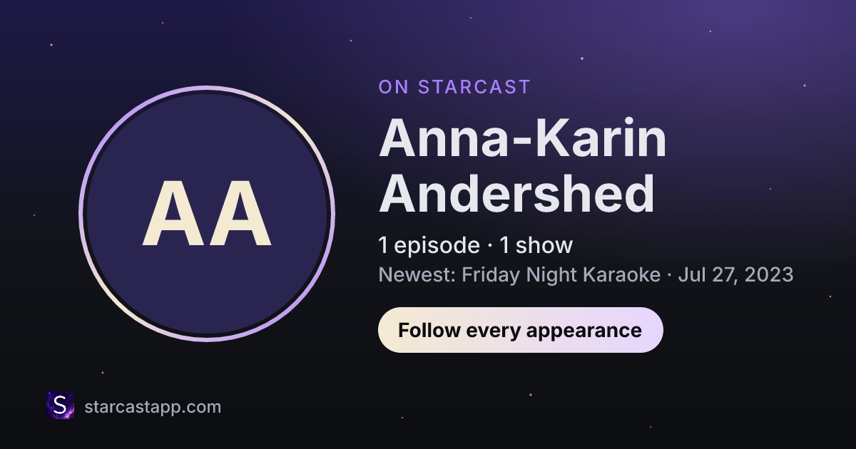 The preview card for Anna-Karin Andershed