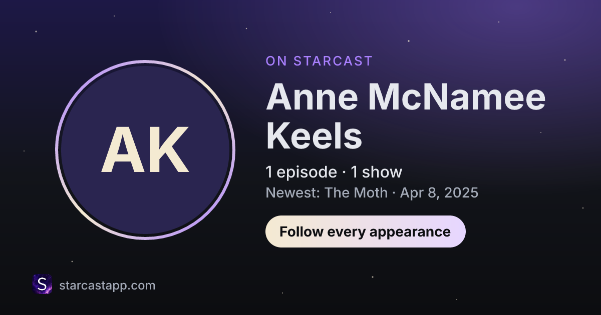 The preview card for Anne McNamee Keels