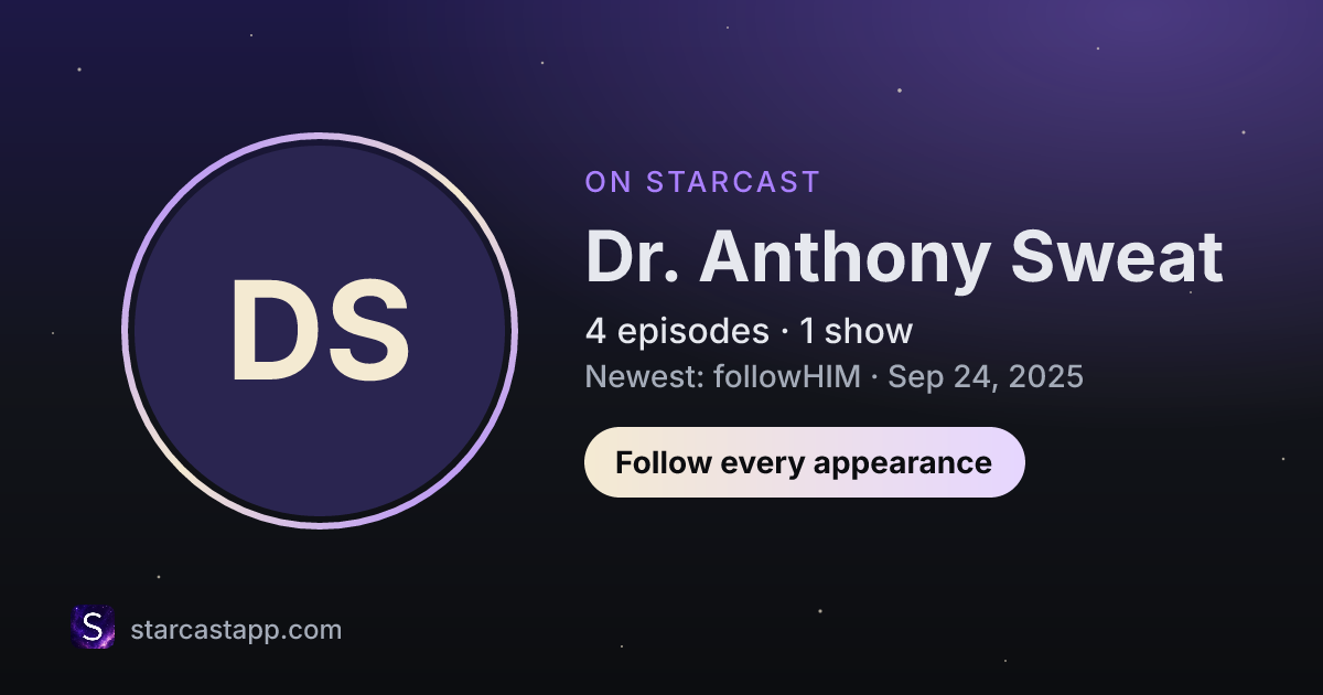 The preview card for Dr. Anthony Sweat