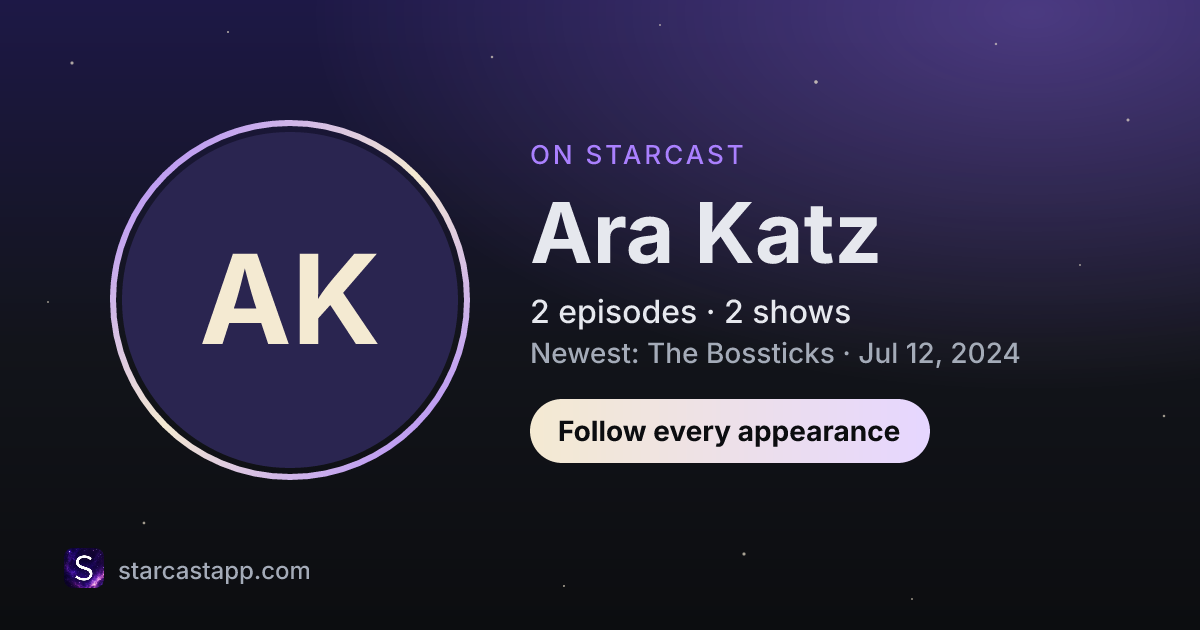 The preview card for Ara Katz