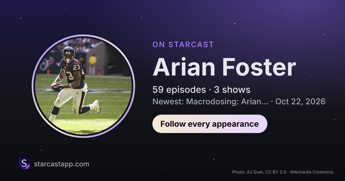 The preview card for Arian Foster