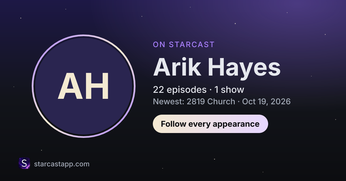 The preview card for Arik Hayes