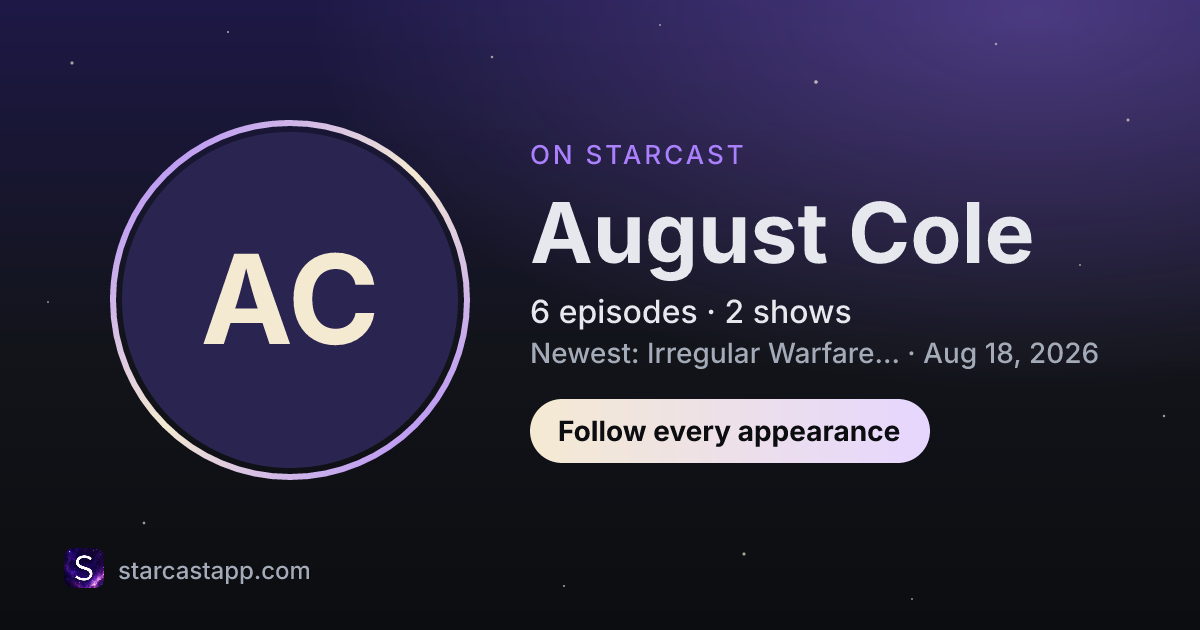 The preview card for August Cole