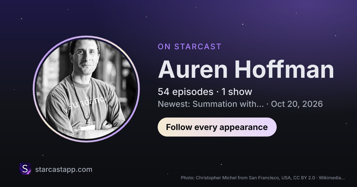 The preview card for Auren Hoffman