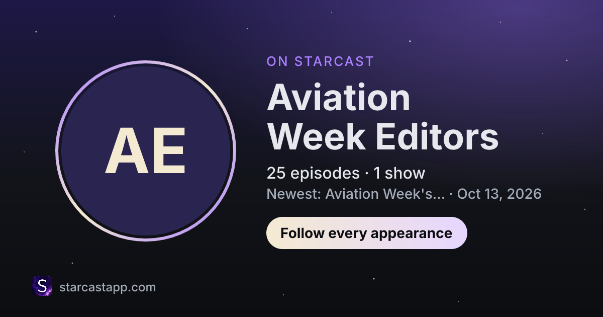 The preview card for Aviation Week Editors