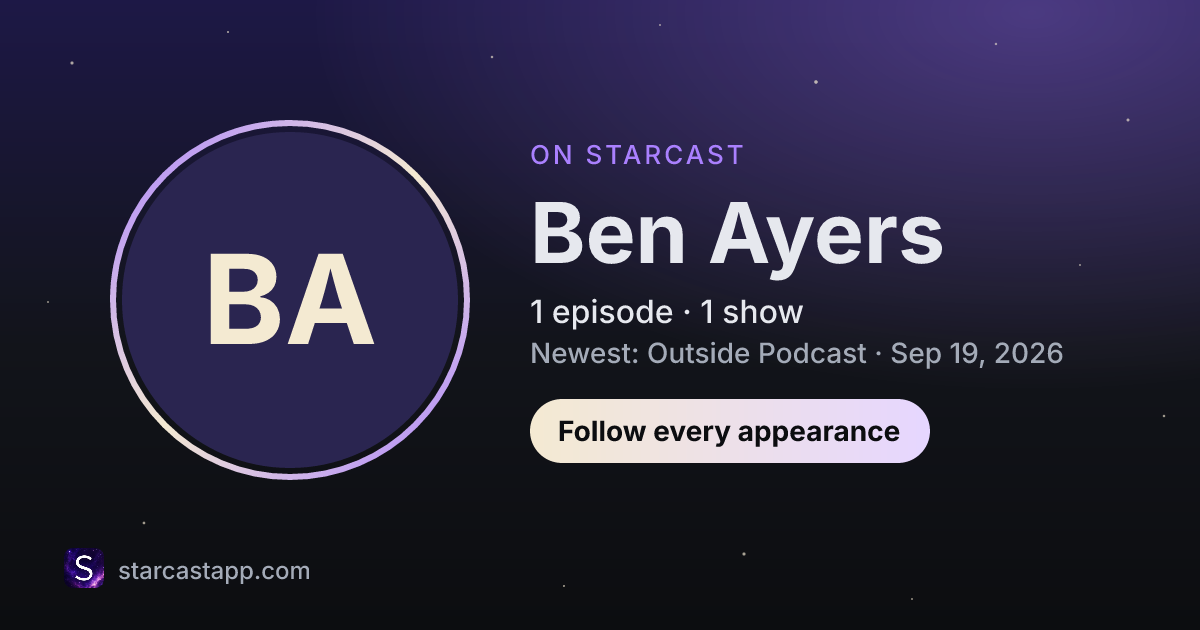The preview card for Ben Ayers