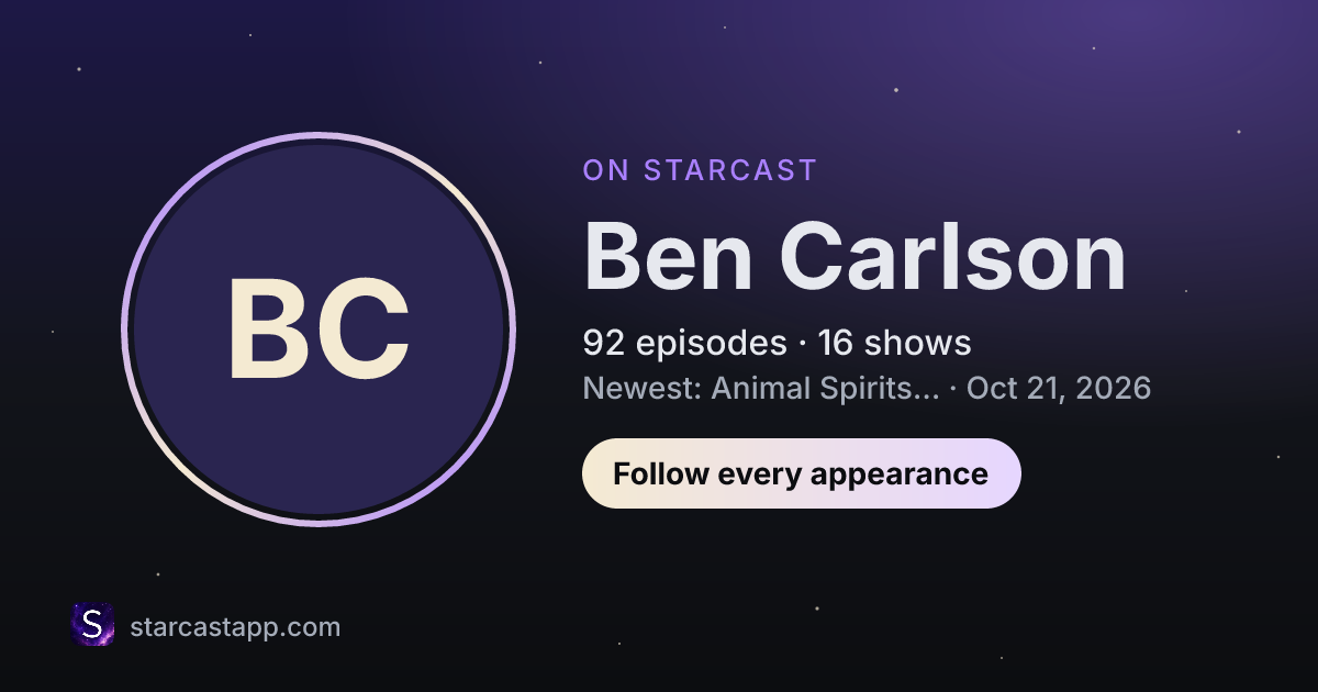 The preview card for Ben Carlson