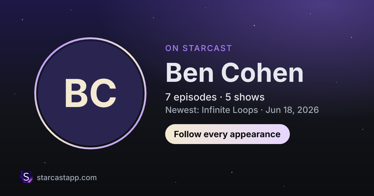 The preview card for Ben Cohen