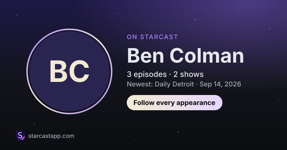 The preview card for Ben Colman