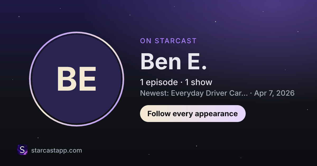 The preview card for Ben E.