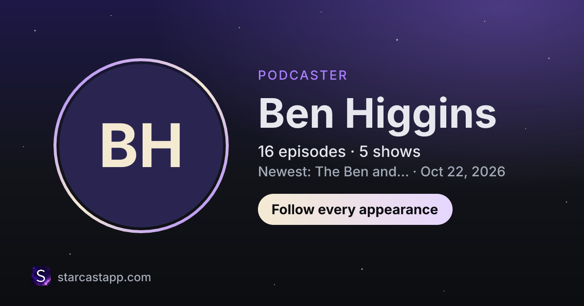 The preview card for Ben Higgins