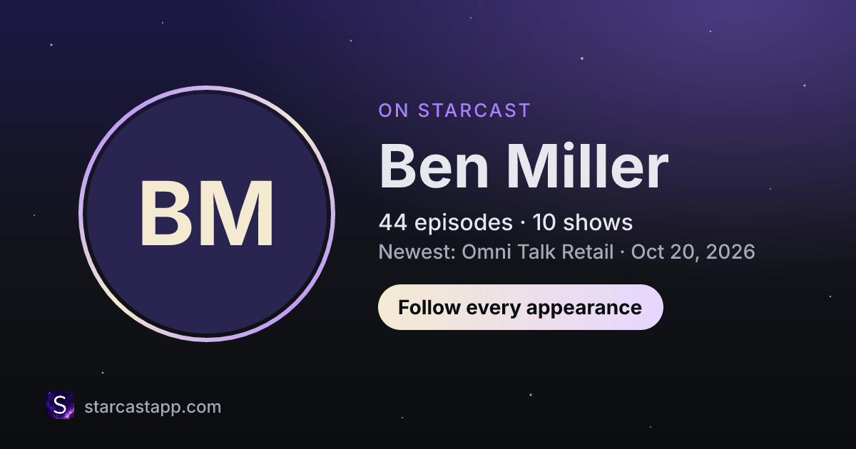 The preview card for Ben Miller